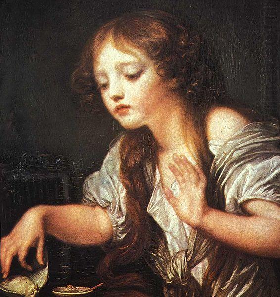Jean Baptiste Greuze Young Girl Weeping for her Dead Bird china oil painting image
